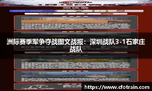 洲际赛季军争夺战图文战报：深圳战队3-1石家庄战队